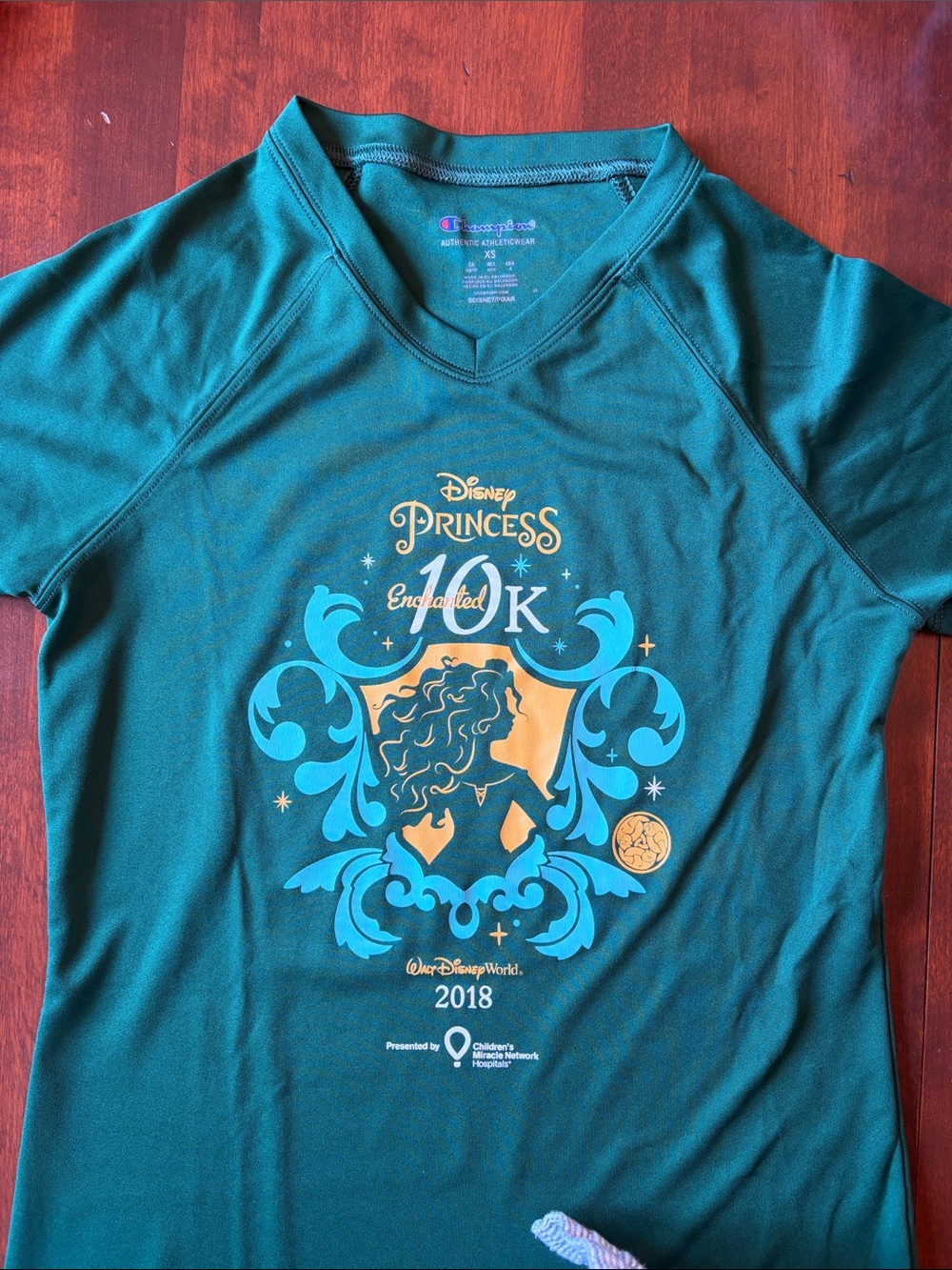 Champion Teal women’s ' Disney Princess 10K Tee 2018 Rundisney